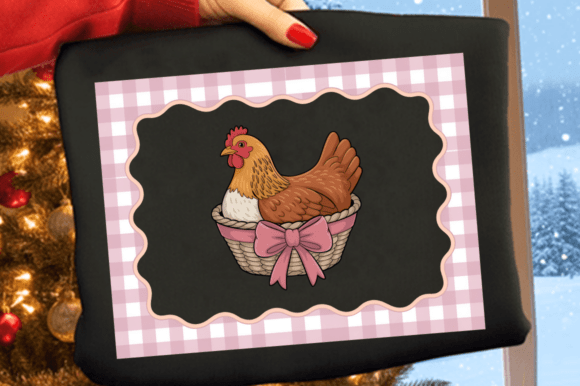 Download Printable Cottage Hen Easter Clipart PNG - Printable Collection