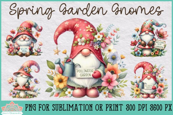 Download Spring Garden Gnome Sublimation Clipart - Garden gnome sublimation Collection