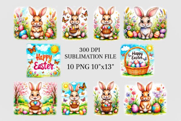Download Easter Bunny Clipart Bundle- 10PNG - Premium Resources