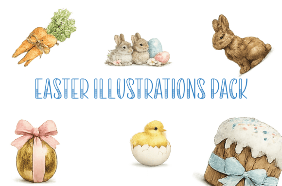 Download Easter Illustrations Pack - Easter illustrations Collection