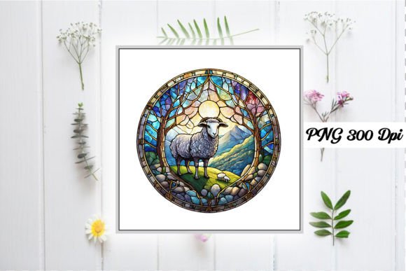 Download Sheep Stained Glass Sublimation Design - Premium Bundle